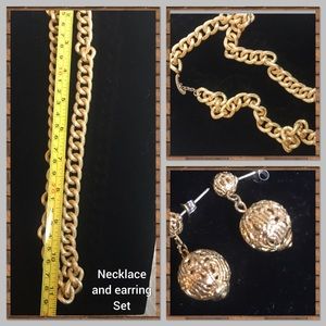Necklace and earrings set